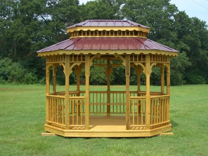 10x14 oval gazebo with double roof