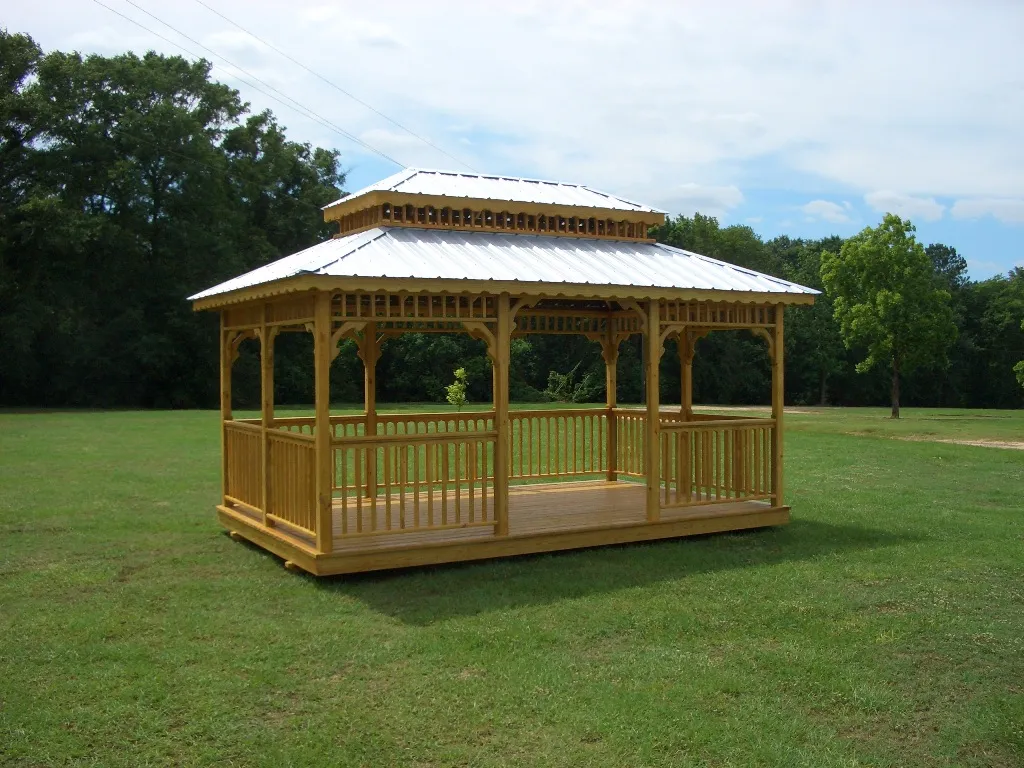 10x16 rectangular gazebo with double roof